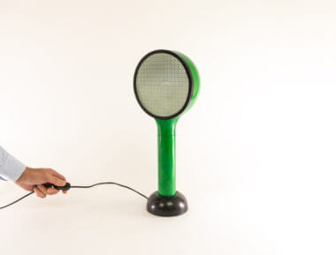A green Drive table lamp by Adalberto dal Lago for Francesconi with an indication of the size