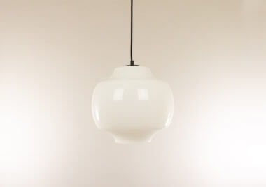 White Murano glass pendant by Alessandro Pianon for Vistosi
