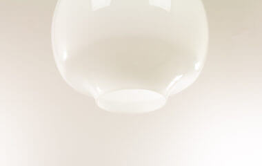 White Murano glass pendant by Alessandro Pianon for Vistosi as seen from below