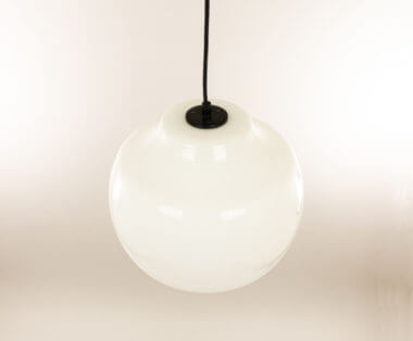 White Murano glass pendant by Alessandro Pianon for Vistosi as seen from above