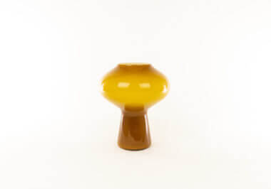 Hand-blown amber Fungo table lamp (medium) by Massimo Vignelli for Venini