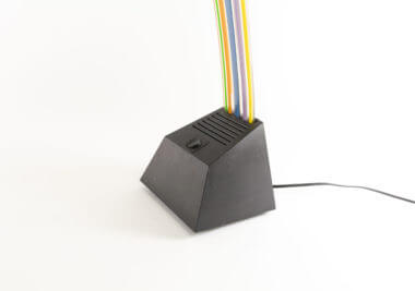The base and the On/Off Switch of a Nastro table lamp by Alberto Fraser for Stilnovo