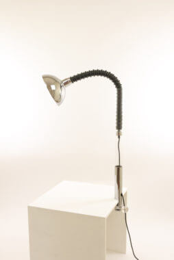 Cosack table lamp with perspex and chrome shining down