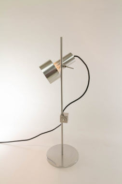 FA1 aluminium table lamp by Peter Nelson for Architectural Lighting, switched on