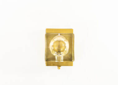 One out of an impressive set of six gold coloured Maritim wall lamps by Vitrika