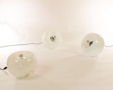 Set of 3 hand-blown Vacuna lamps by Eleonore Peduzzi-Riva for Artemide