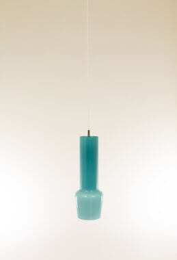 Turquoise pendant by Massimo Vignelli for Venini in its full glory