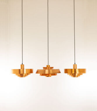 Nice set of copper pendants by Jo Hammerborg for Fog & Mørup