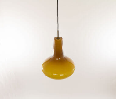 Amber Venini pendant by Massimo Vignelli as seen from above