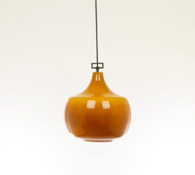 Amber glass pendant by Massimo Vignelli for Venini