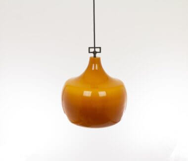 Amber glass pendant by Massimo Vignelli for Venini