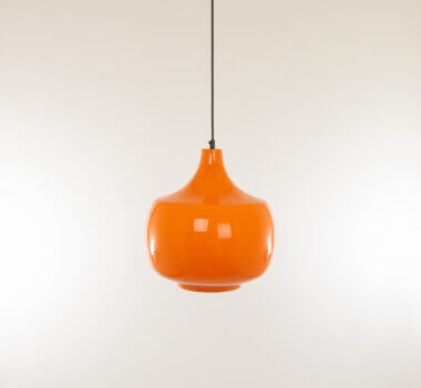 Orange murano glass pendant by Venini