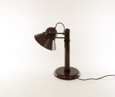 Brown table lamp by Gae Aulenti for Stilnovo