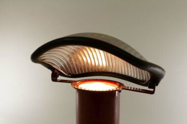 The reflector of a Brontes table lamp by Cini Boeri for Artemide