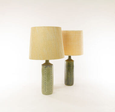 Two green blue coloured Palshus table lamps Model DL/27 by Per and Annelise Linnemann-Schmidt