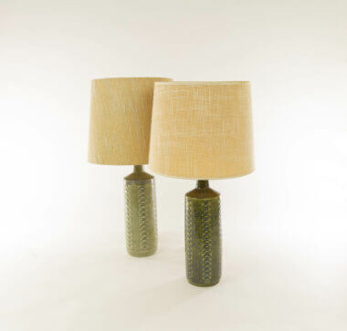 Two matching green blue coloured Palshus table lamps Model DL/27 by Per and Annelise Linnemann-Schmidt