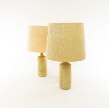 A pair of sand or grain coloured Palshus table lamps Model DL/30 by Per and Annelise Linnemann-Schmidt