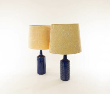 A pair of Cobalt blue table lamps by Linnemann-Schmidt for Palshus