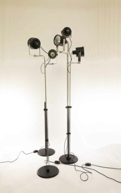 Three floor lamps P433 by Brusasco and Torretta for Luci Italia
