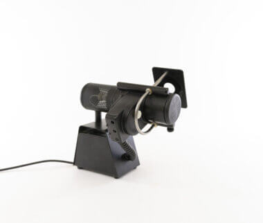 Projector Clock Lamp by Stephen Savage for Timebeam, as seen from the back