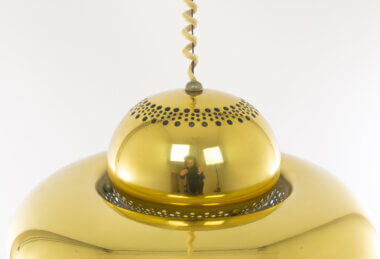 The top part of a brass Fior di Loto pendant by Tobia and Afra Scarpa for Flos