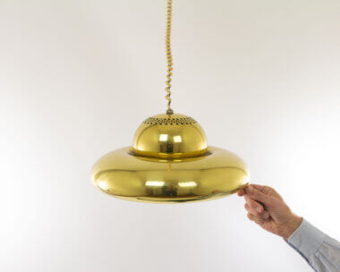 Brass Fior di Loto pendant by Tobia and Afra Scarpa for Flos, with an indication of the size
