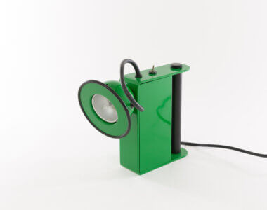 Green Minibox table lamp by Gae Aulenti and Piero Castiglioni for Stilnovo