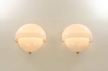 Mania wall lamps by Vico Magistretti for Artemide, as seen from the front