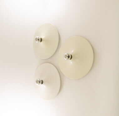 Disco wall lamps by Gianluigi Gorgoni for Stilnovo, presented as wall lamps
