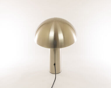 Silver Vaga table lamp by Franco Mirenzi for Valenti as seen from the front