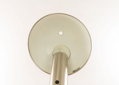 The inside of the reflector of a Silver Vaga table lamp by Franco Mirenzi for Valenti