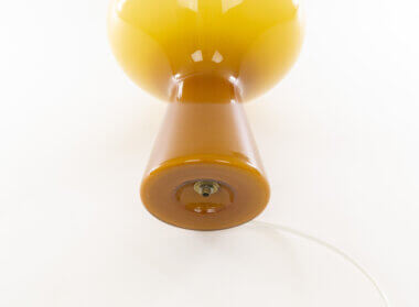 The bottom of a large Fungo table lamp by Masimo Vignelli for Venini