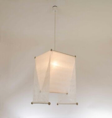 Teli Pendant by Achille and Pier Giacomo Castiglioni for Flos, switched on