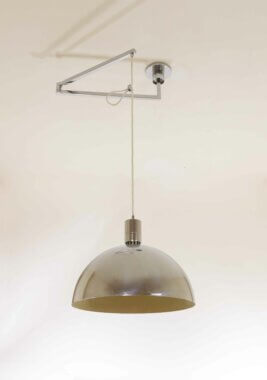 Chrome pendant by Franca Helg, Franco Albin and Antonio Piva for Sirrah in its full beauty