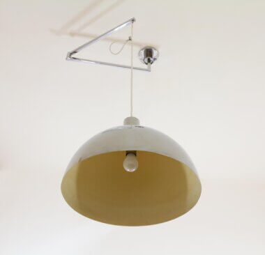Chrome pendant by Franca Helg, Franco Albin and Antonio Piva for Sirrah as seen from below