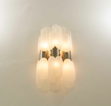 Murano glass tube lamp, switched on