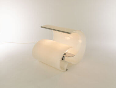 Table lamp Model 8105 by Franco Mazzucchelli for Stilnovo, switched on