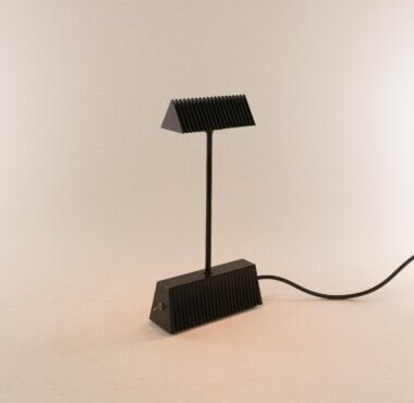 Scintilla table lamp by Piero Castiglioni for Fontana Arte, switched on