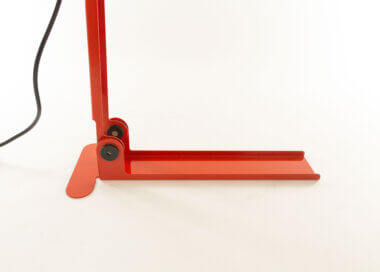 The base of a Red Nana Table lamp by Carlo Nason for Lumenform