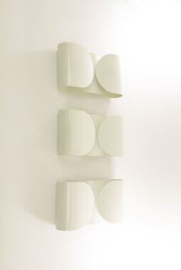 Set of three wall lamps model Foglio by Tobia Scarpa for Flos