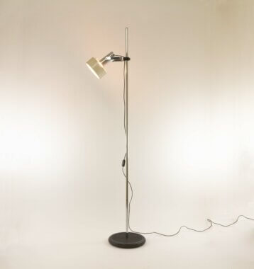 Model Phon floor lamp by Stilnovo, switched on