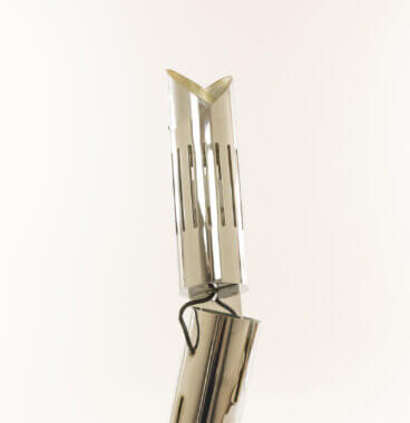 The reflector of a Cobra table lamp by Gabriele D'Ali for Francesconi