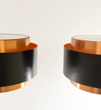 The black middle part of two Saturn pendant by Jo Hammerborg for Fog & Morup