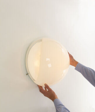Wall lamp model LP 245 by Carlo Nason for A.V. Mazzega, with an indication of the size