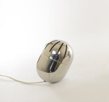 One out of two Italian chrome table lamps by Reggiani