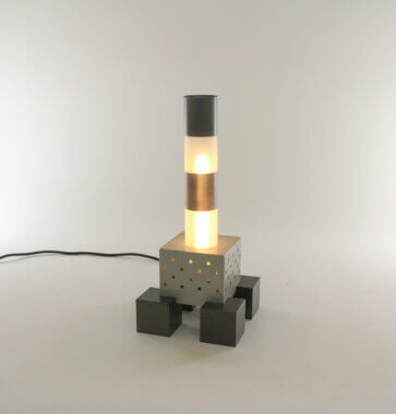 Spargiotto table lamp by Matteo Thun with Andrea Lera for Bieffeplast, switched on