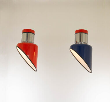 Ceiling lamps Sisten by Gianni Celada for Fontana Arte, switched on