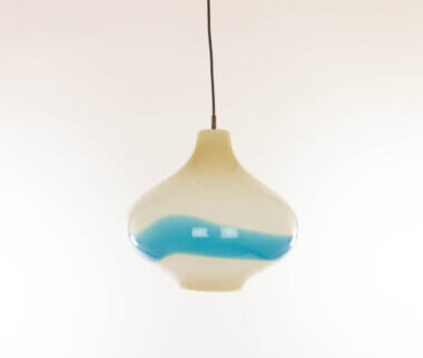 Cipolla hand-blown Murano glass pendant by Massimo Vignelli for Venini