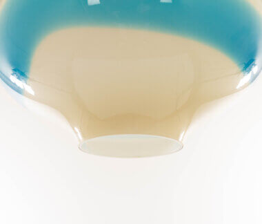 The lower ring of a Cipolla hand-blown Murano glass pendant by Massimo Vignelli for Venini