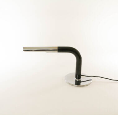 Black and Silver Gulp Table lamp by Ingo Maurer for Design M